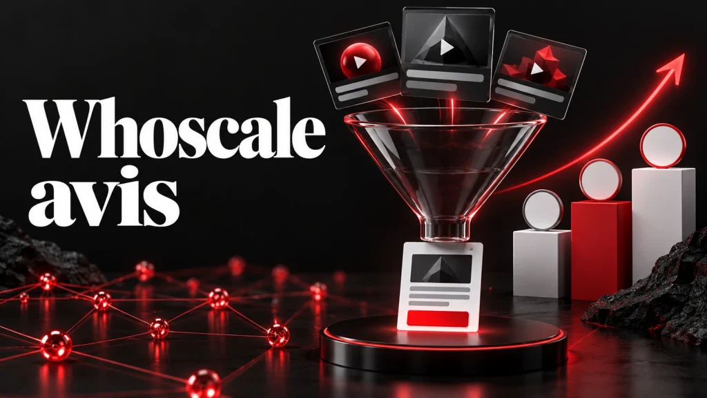 Whoscale avis : entonnoir de publicités vidéo vers une page de vente et podium de créateurs